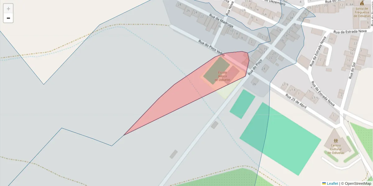 Mapa detalhado do código postal 7900-402 com limites, códigos postais vizinhos e agências dos correios