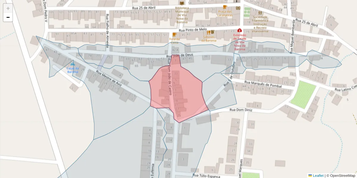 Mapa detalhado do código postal 7920-372 com limites, códigos postais vizinhos e agências dos correios