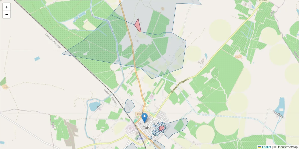 Mapa detalhado do código postal 7940-115 com limites, códigos postais vizinhos e agências dos correios