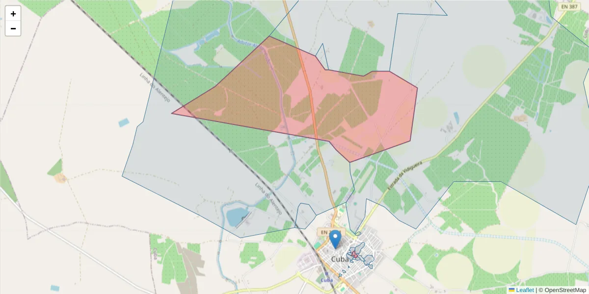 Mapa detalhado do código postal 7940-119 com limites, códigos postais vizinhos e agências dos correios