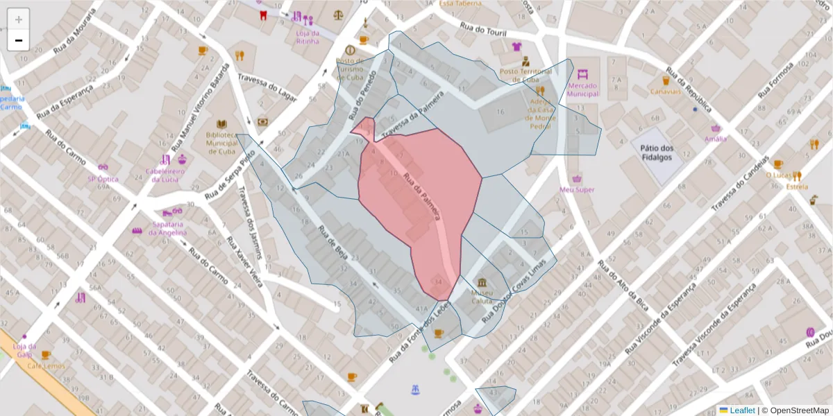 Mapa detalhado do código postal 7940-137 com limites, códigos postais vizinhos e agências dos correios