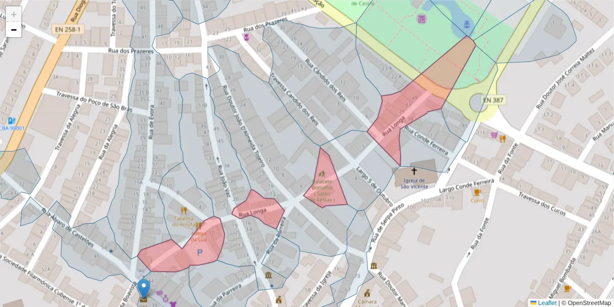 Mapa detalhado do código postal 7940-160 com limites, códigos postais vizinhos e agências dos correios