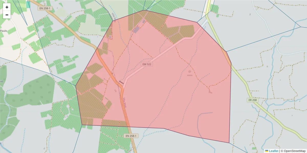 Mapa detalhado do código postal 7940-356 com limites, códigos postais vizinhos e agências dos correios