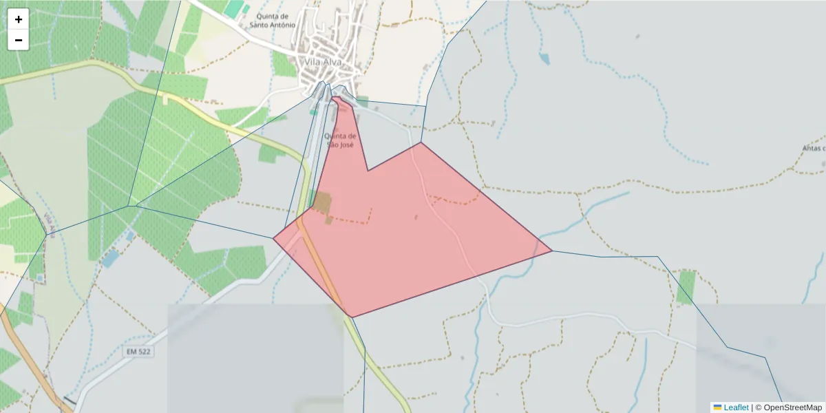 Mapa detalhado do código postal 7940-381 com limites, códigos postais vizinhos e agências dos correios