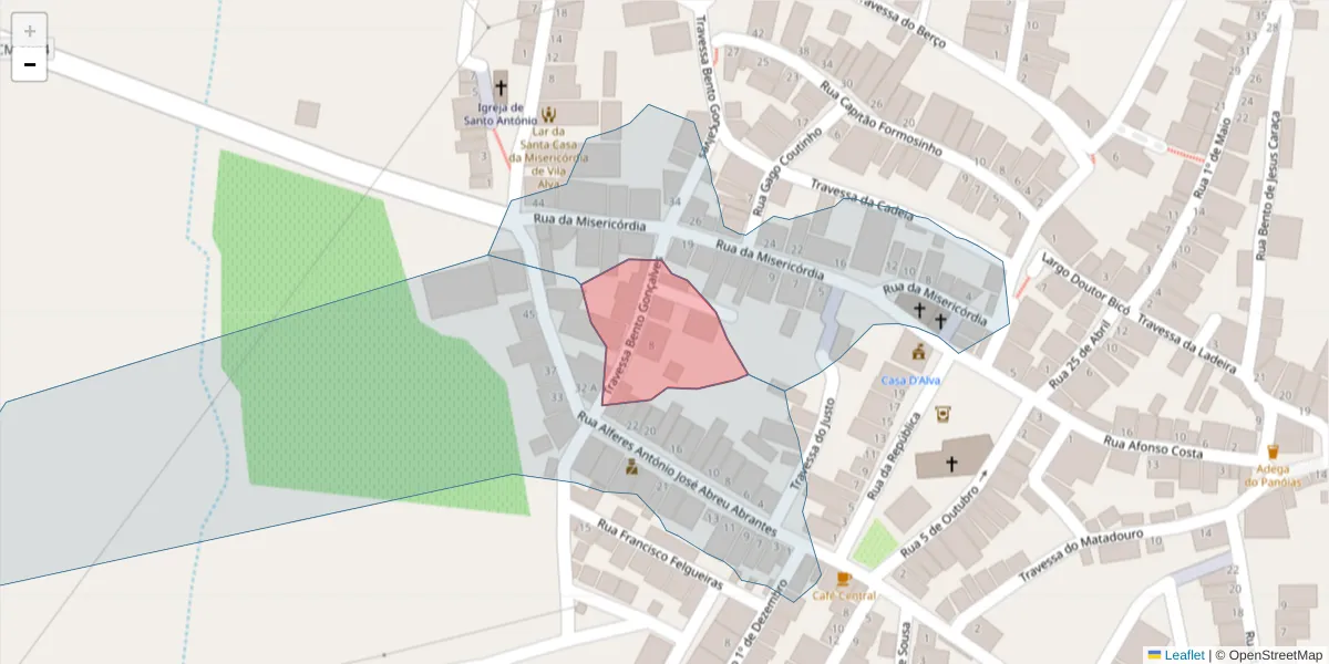 Mapa detalhado do código postal 7940-392 com limites, códigos postais vizinhos e agências dos correios