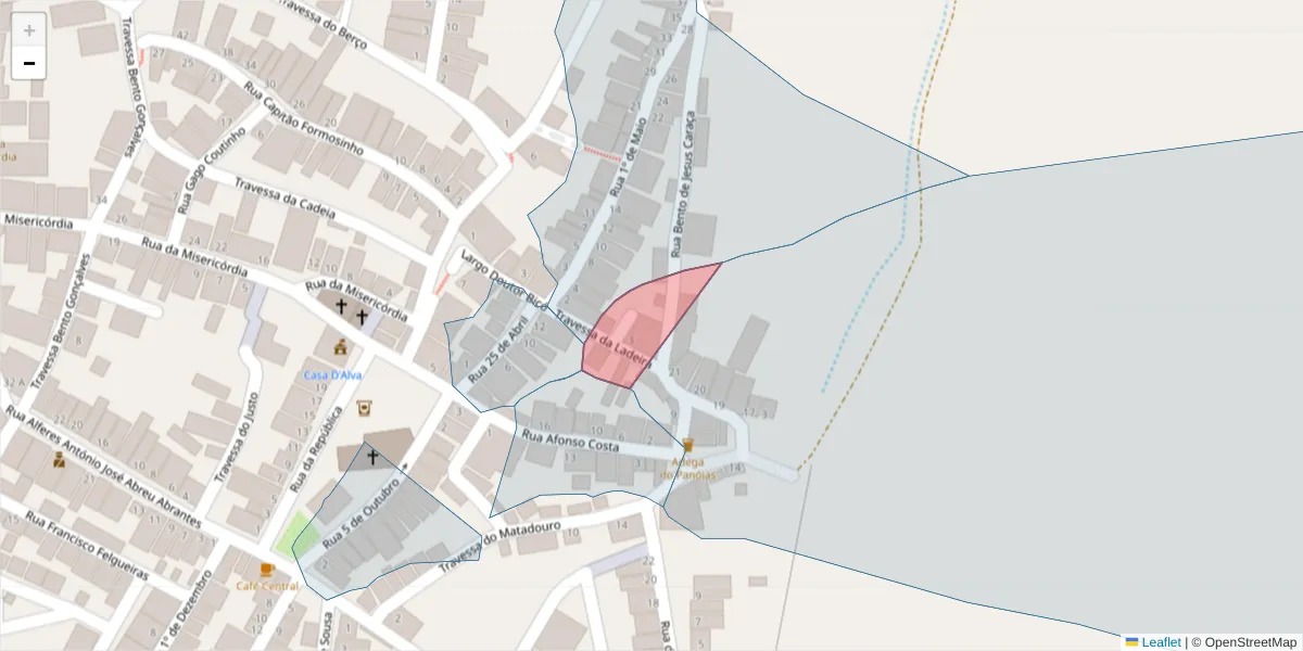 Mapa detalhado do código postal 7940-393 com limites, códigos postais vizinhos e agências dos correios