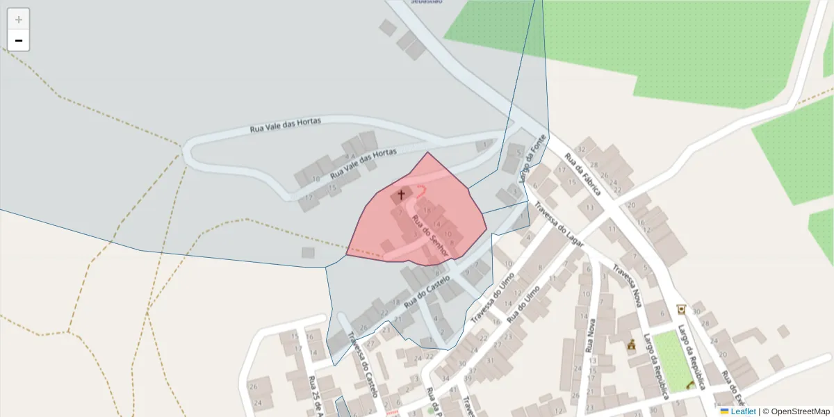 Mapa detalhado do código postal 7940-467 com limites, códigos postais vizinhos e agências dos correios