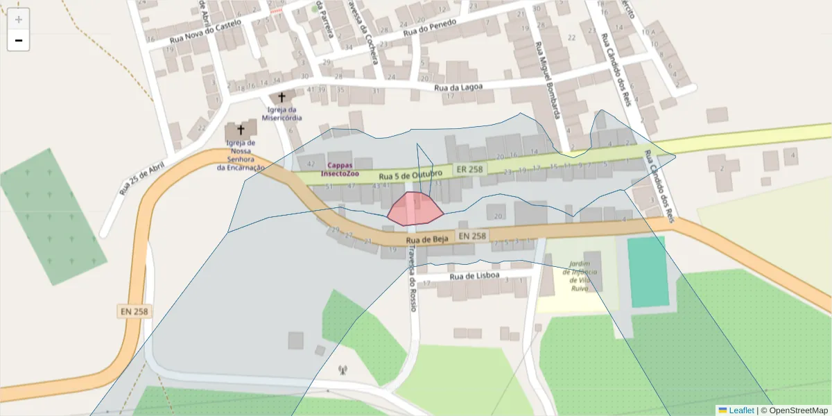 Mapa detalhado do código postal 7940-478 com limites, códigos postais vizinhos e agências dos correios
