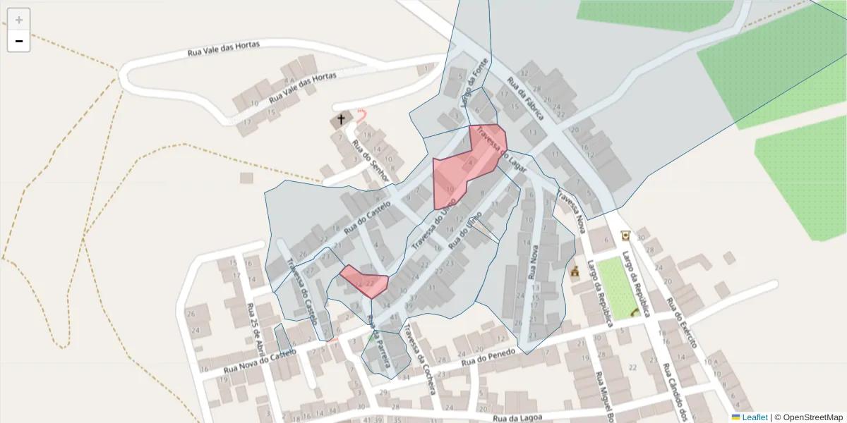 Mapa detalhado do código postal 7940-479 com limites, códigos postais vizinhos e agências dos correios