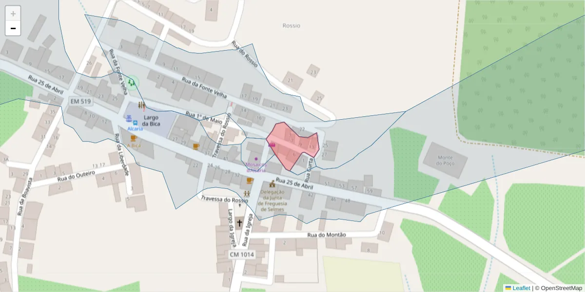 Mapa detalhado do código postal 7960-112 com limites, códigos postais vizinhos e agências dos correios