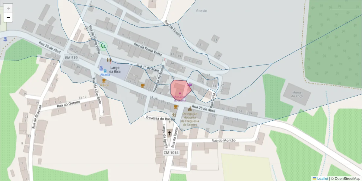 Mapa detalhado do código postal 7960-116 com limites, códigos postais vizinhos e agências dos correios