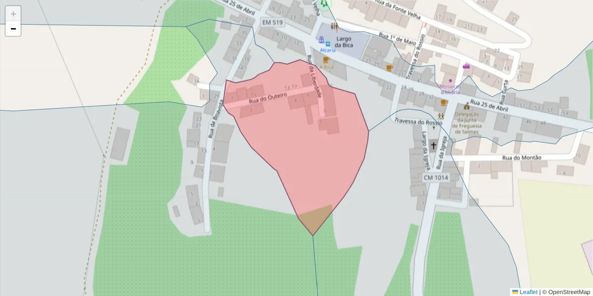 Mapa detalhado do código postal 7960-120 com limites, códigos postais vizinhos e agências dos correios