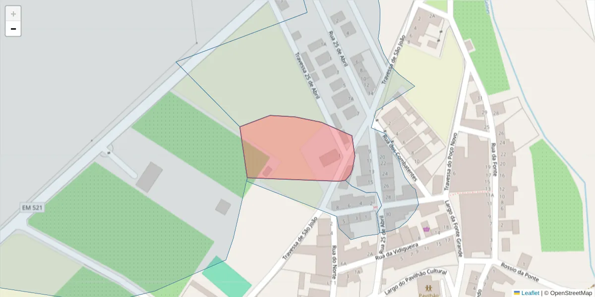 Mapa detalhado do código postal 7960-184 com limites, códigos postais vizinhos e agências dos correios
