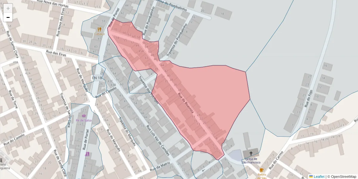 Mapa detalhado do código postal 7960-235 com limites, códigos postais vizinhos e agências dos correios