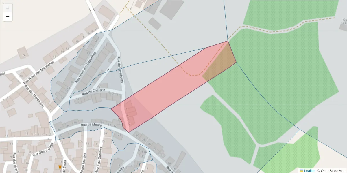 Mapa detalhado do código postal 7960-441 com limites, códigos postais vizinhos e agências dos correios