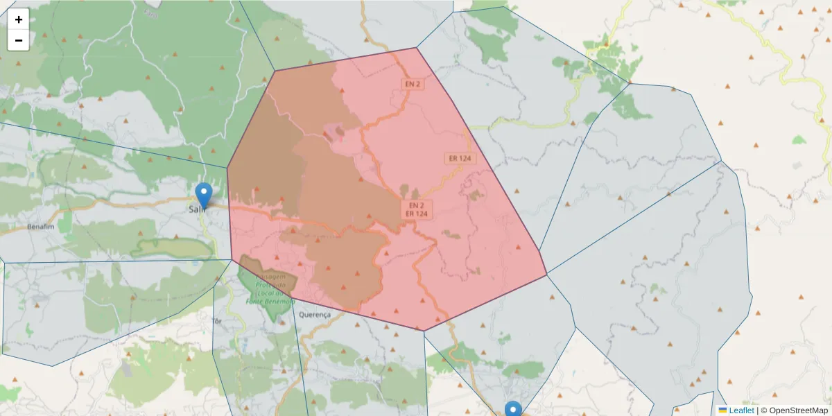 Mapa detalhado do código postal 8100-159 com limites, códigos postais vizinhos e agências dos correios