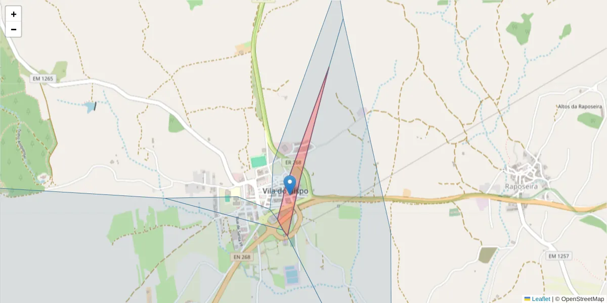 Mapa detalhado do código postal 8650-409 com limites, códigos postais vizinhos e agências dos correios