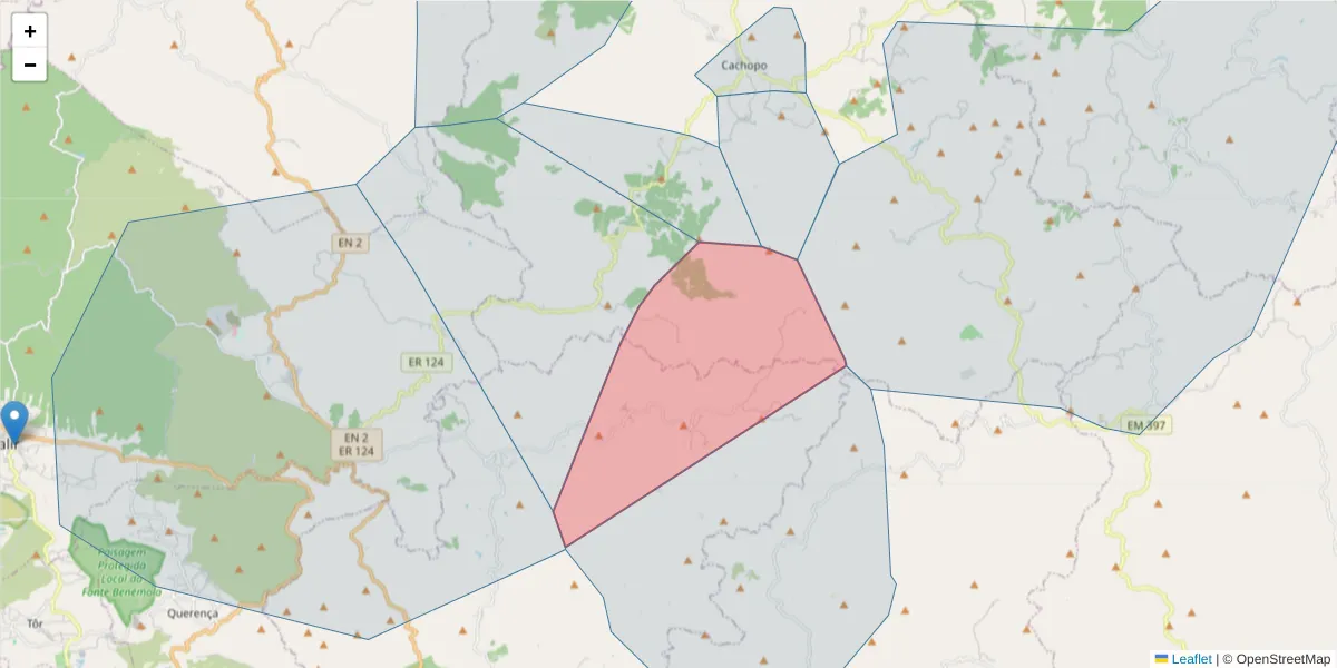 Mapa detalhado do código postal 8800-017 com limites, códigos postais vizinhos e agências dos correios