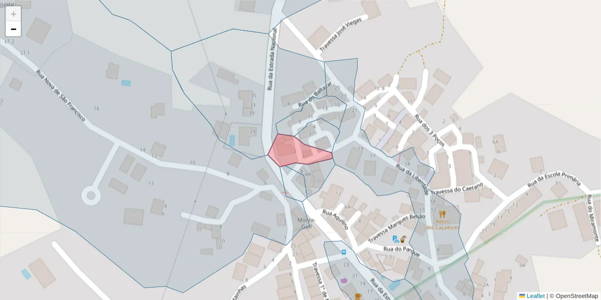 Mapa detalhado do código postal 8950-224 com limites, códigos postais vizinhos e agências dos correios