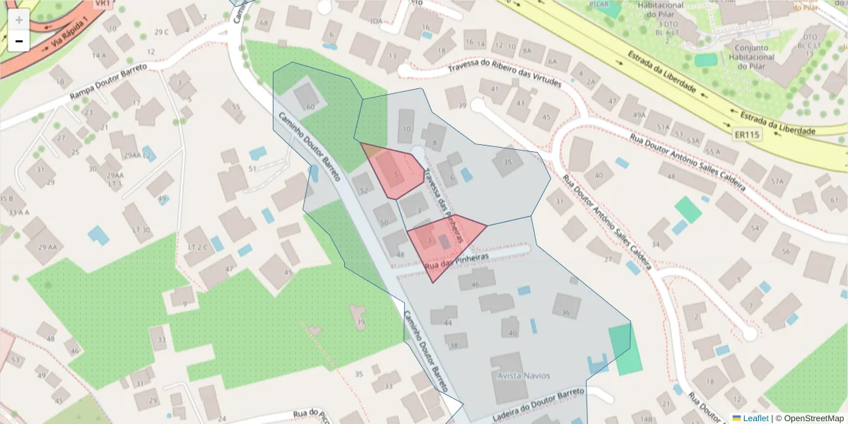Mapa detalhado do código postal 9000-146 com limites, códigos postais vizinhos e agências dos correios
