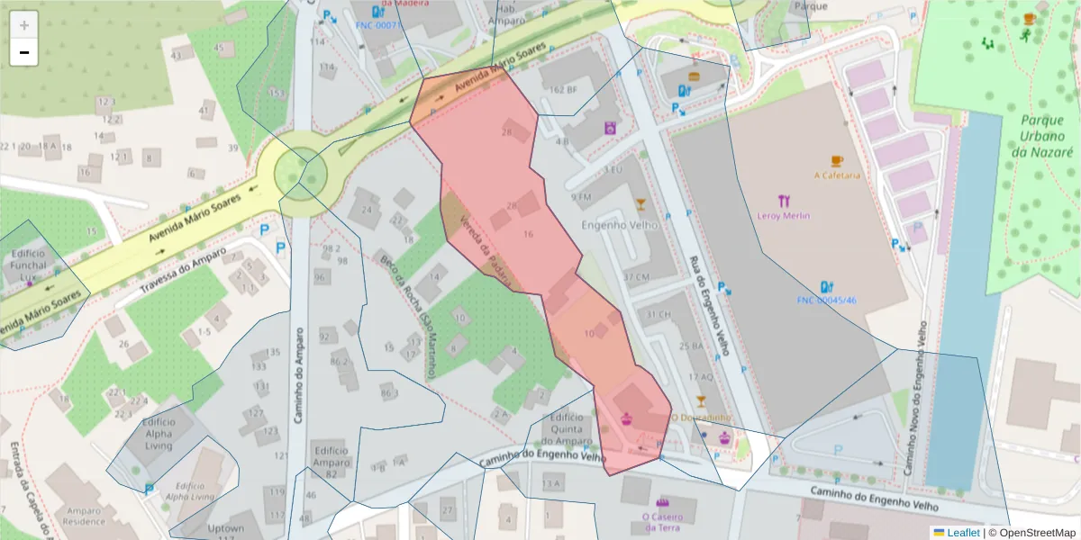 Mapa detalhado do código postal 9000-269 com limites, códigos postais vizinhos e agências dos correios