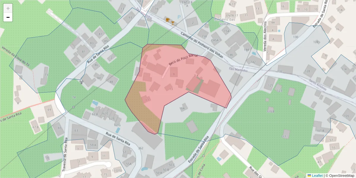 Mapa detalhado do código postal 9000-296 com limites, códigos postais vizinhos e agências dos correios