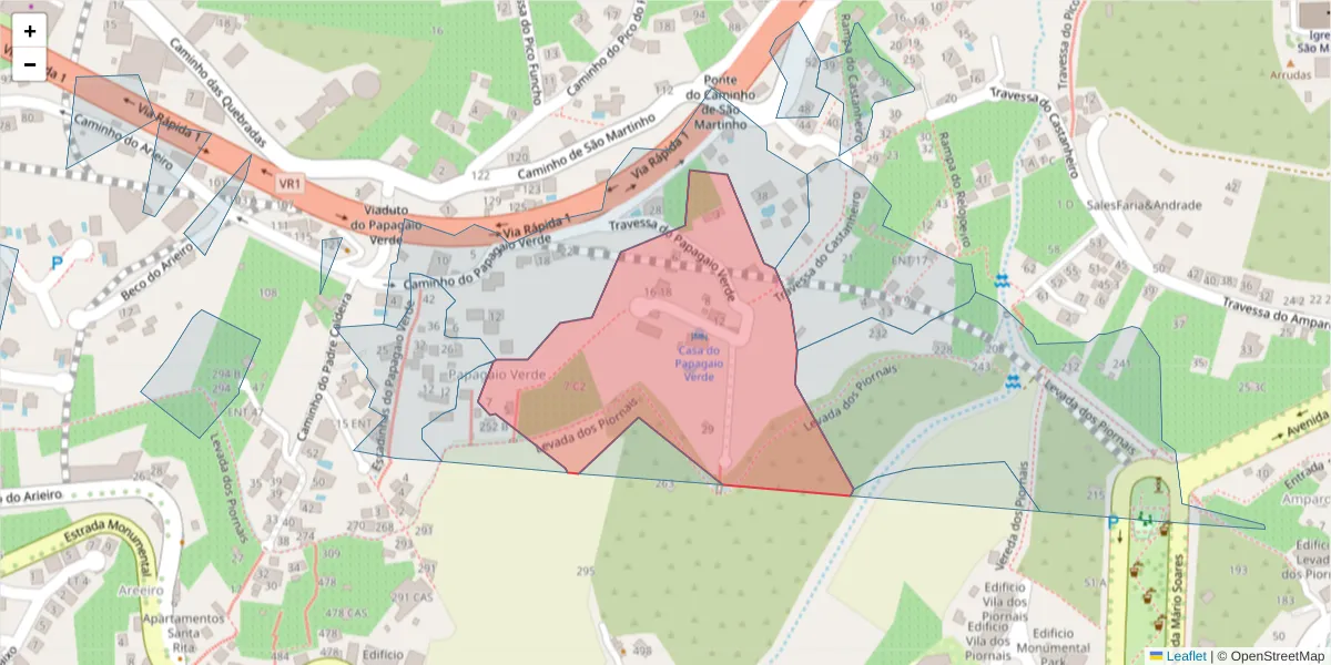 Mapa detalhado do código postal 9000-656 com limites, códigos postais vizinhos e agências dos correios