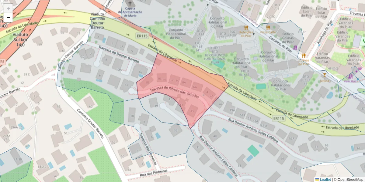 Mapa detalhado do código postal 9000-689 com limites, códigos postais vizinhos e agências dos correios