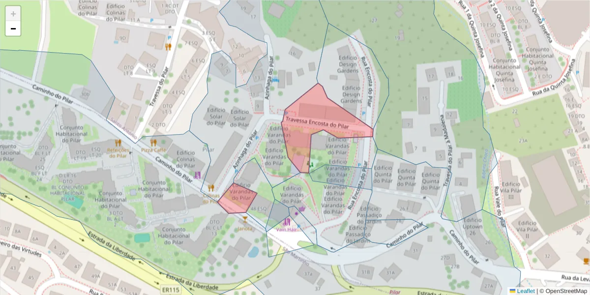 Mapa detalhado do código postal 9000-777 com limites, códigos postais vizinhos e agências dos correios