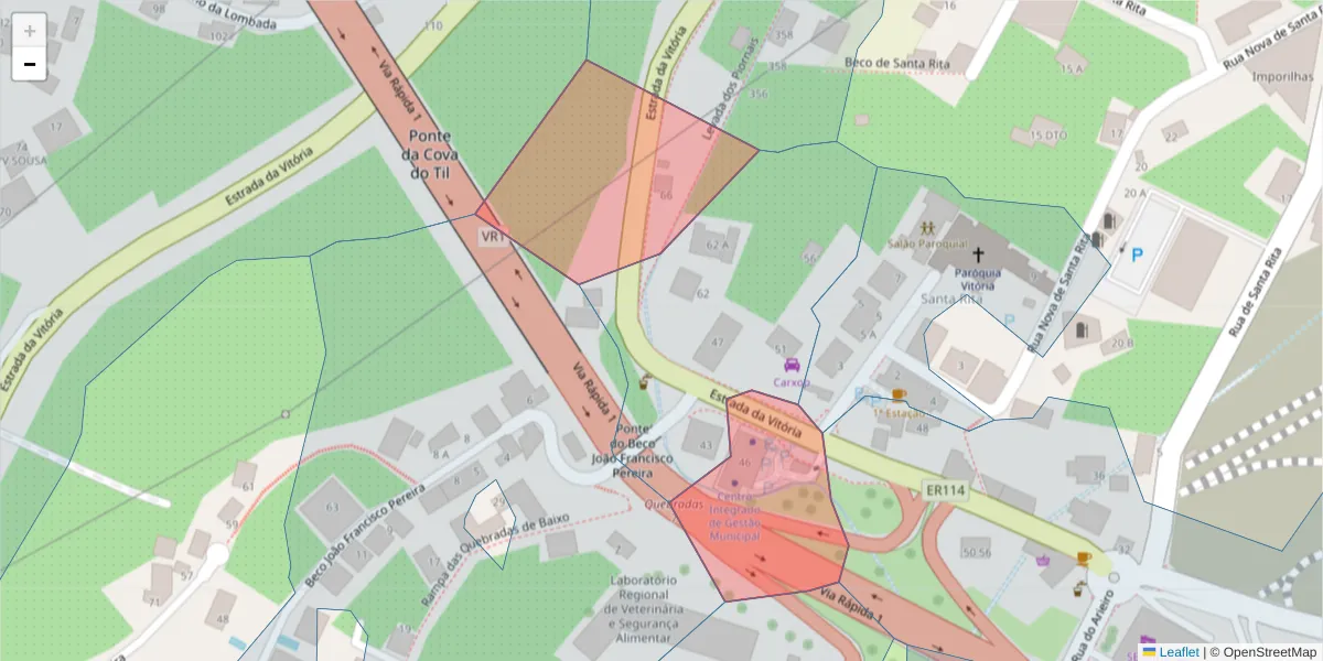 Mapa detalhado do código postal 9000-784 com limites, códigos postais vizinhos e agências dos correios