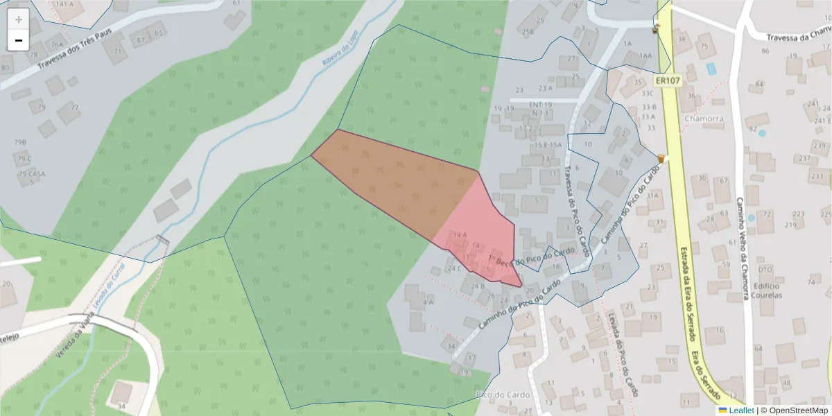 Mapa detalhado do código postal 9020-007 com limites, códigos postais vizinhos e agências dos correios