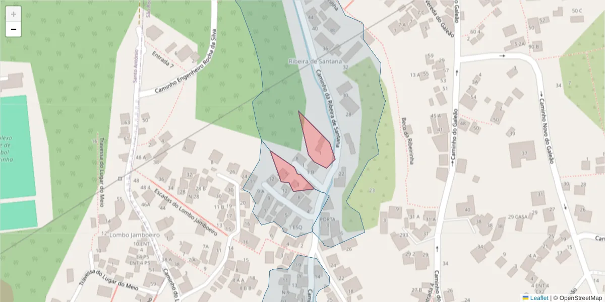 Mapa detalhado do código postal 9020-169 com limites, códigos postais vizinhos e agências dos correios