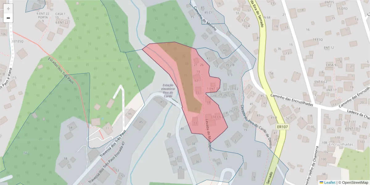 Mapa detalhado do código postal 9020-185 com limites, códigos postais vizinhos e agências dos correios