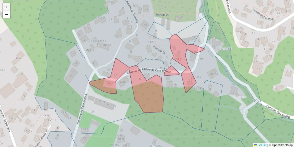 Mapa detalhado do código postal 9020-254 com limites, códigos postais vizinhos e agências dos correios