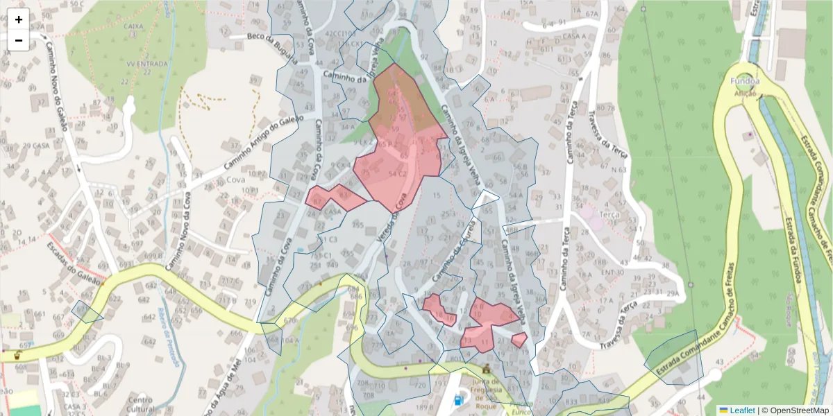 Mapa detalhado do código postal 9020-276 com limites, códigos postais vizinhos e agências dos correios