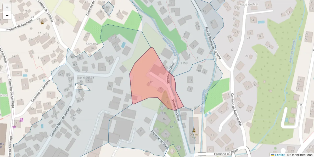 Mapa detalhado do código postal 9020-297 com limites, códigos postais vizinhos e agências dos correios