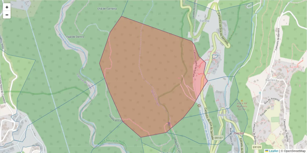 Mapa detalhado do código postal 9020-317 com limites, códigos postais vizinhos e agências dos correios