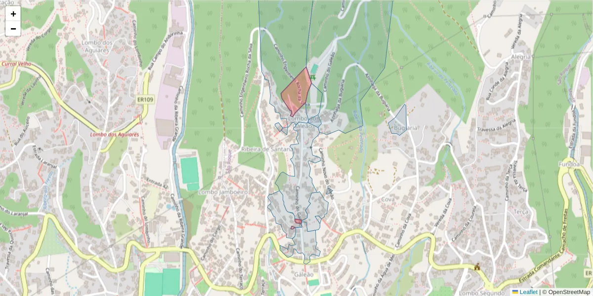 Mapa detalhado do código postal 9020-339 com limites, códigos postais vizinhos e agências dos correios