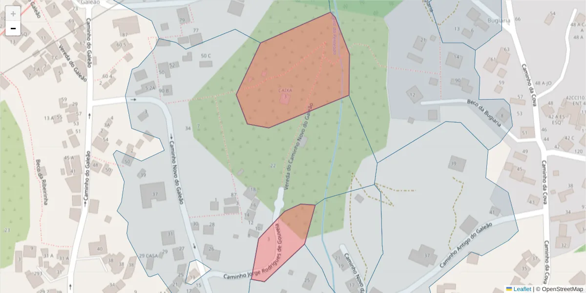 Mapa detalhado do código postal 9020-358 com limites, códigos postais vizinhos e agências dos correios