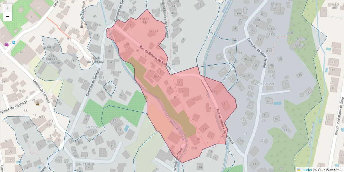 Mapa detalhado do código postal 9020-397 com limites, códigos postais vizinhos e agências dos correios