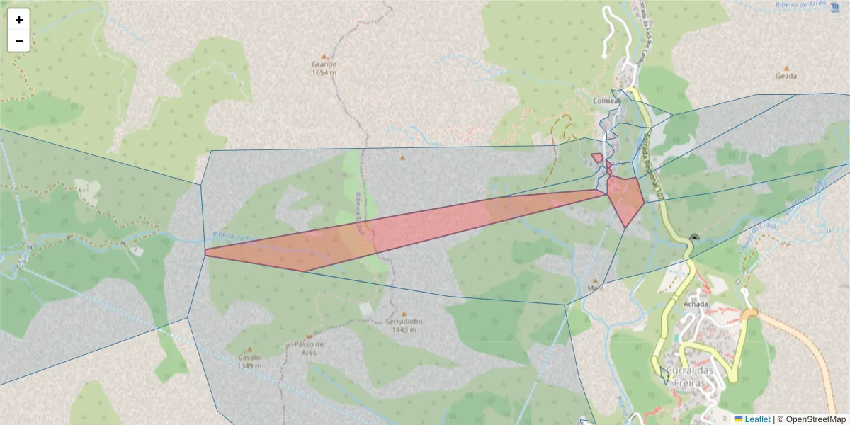 Mapa detalhado do código postal 9030-310 com limites, códigos postais vizinhos e agências dos correios