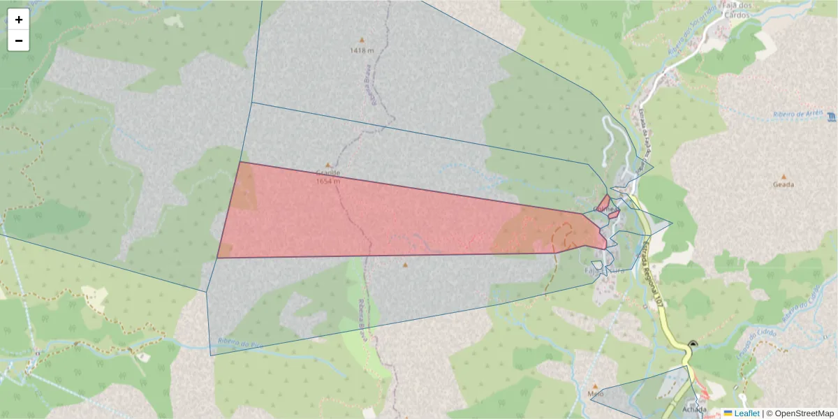 Mapa detalhado do código postal 9030-341 com limites, códigos postais vizinhos e agências dos correios