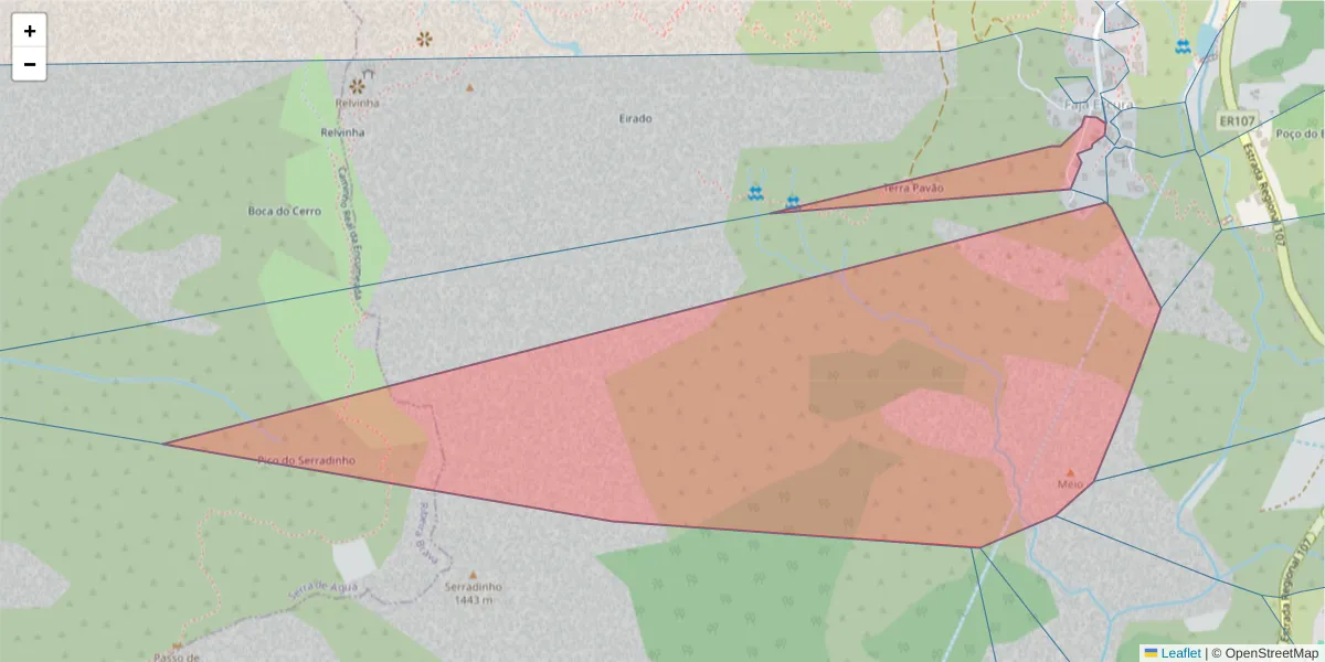 Mapa detalhado do código postal 9030-348 com limites, códigos postais vizinhos e agências dos correios