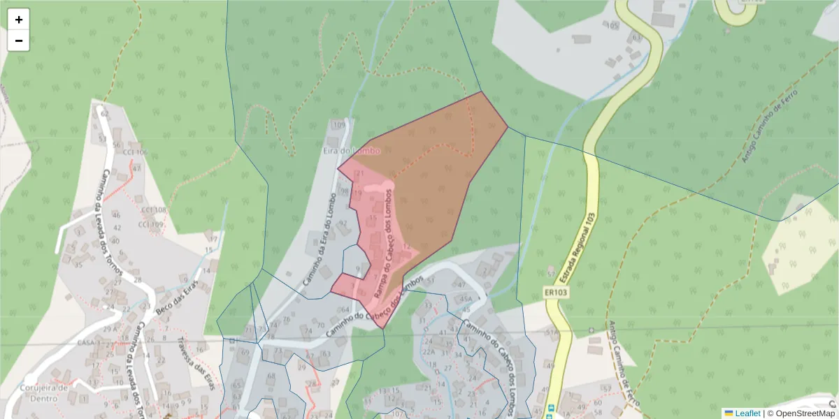 Mapa detalhado do código postal 9050-471 com limites, códigos postais vizinhos e agências dos correios