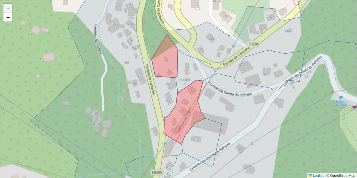 Mapa detalhado do código postal 9060-063 com limites, códigos postais vizinhos e agências dos correios