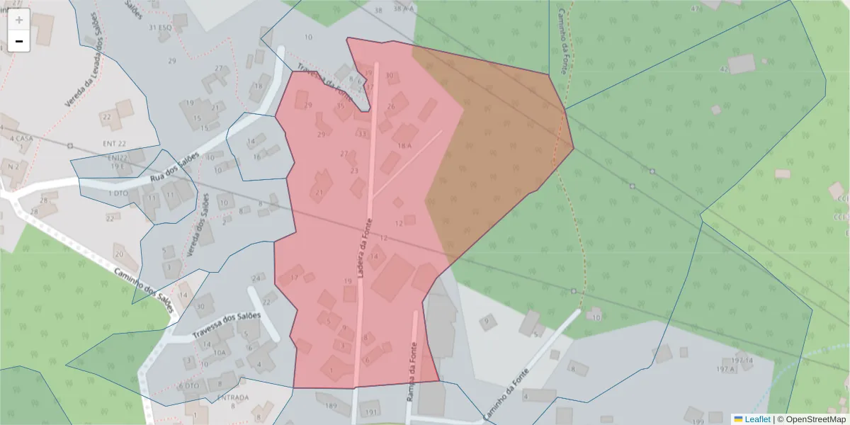 Mapa detalhado do código postal 9060-113 com limites, códigos postais vizinhos e agências dos correios