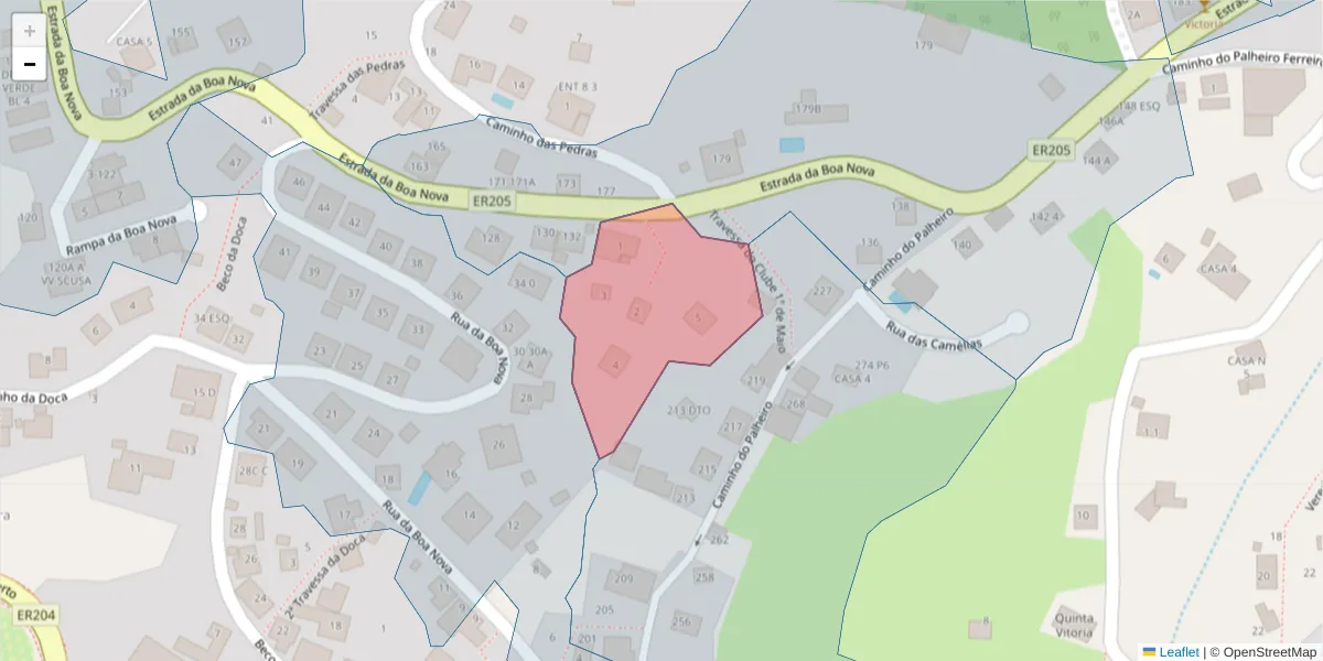 Mapa detalhado do código postal 9060-163 com limites, códigos postais vizinhos e agências dos correios