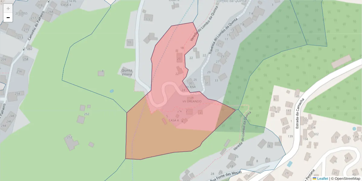 Mapa detalhado do código postal 9060-177 com limites, códigos postais vizinhos e agências dos correios