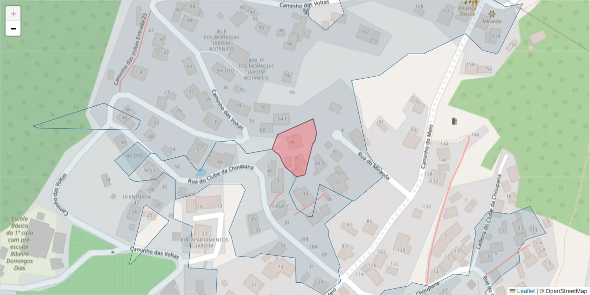 Mapa detalhado do código postal 9060-337 com limites, códigos postais vizinhos e agências dos correios