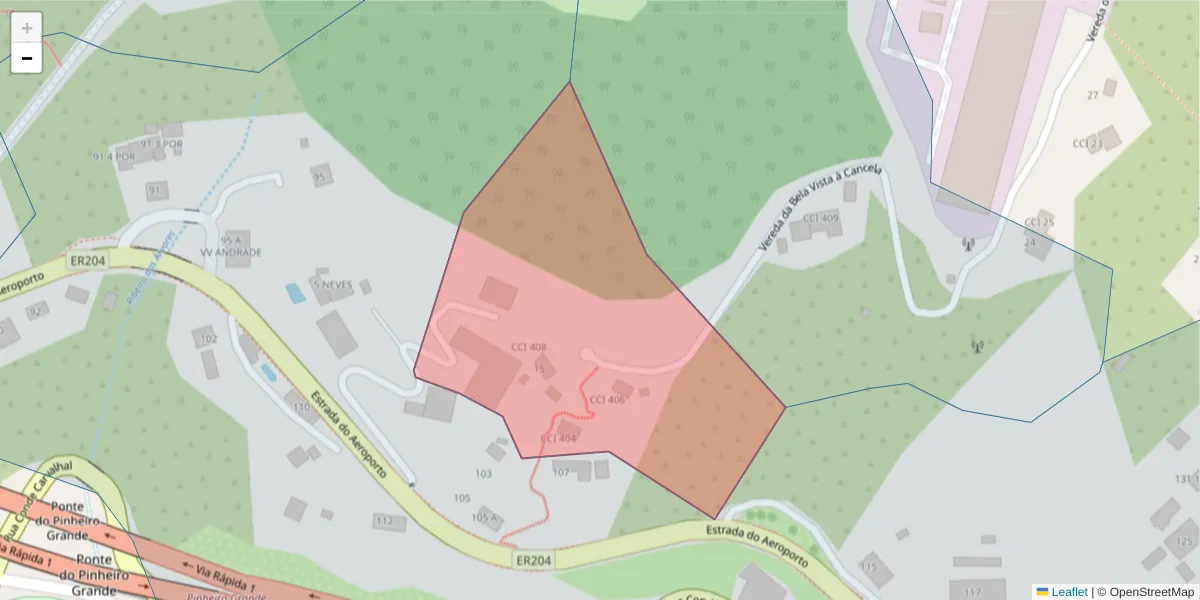 Mapa detalhado do código postal 9060-356 com limites, códigos postais vizinhos e agências dos correios